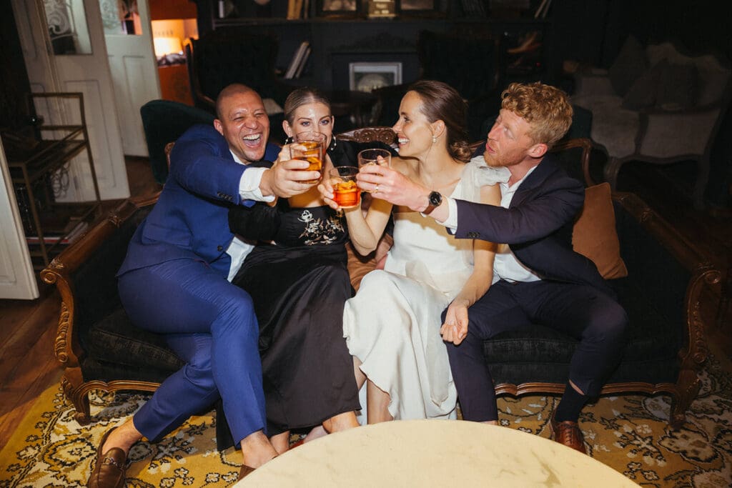 group celebration during mexico city elopement