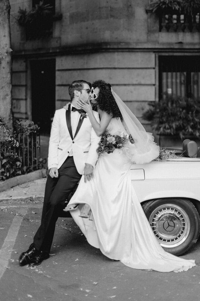 mexico city elopement with classic car